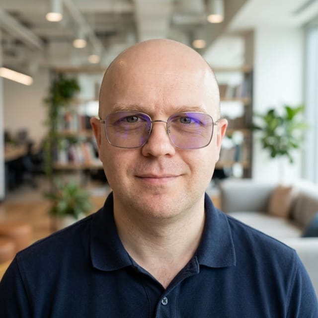 Portrait of Siarhei Rudak, senior product engineer.